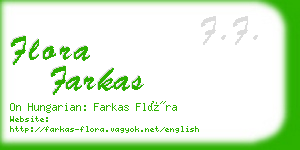 flora farkas business card